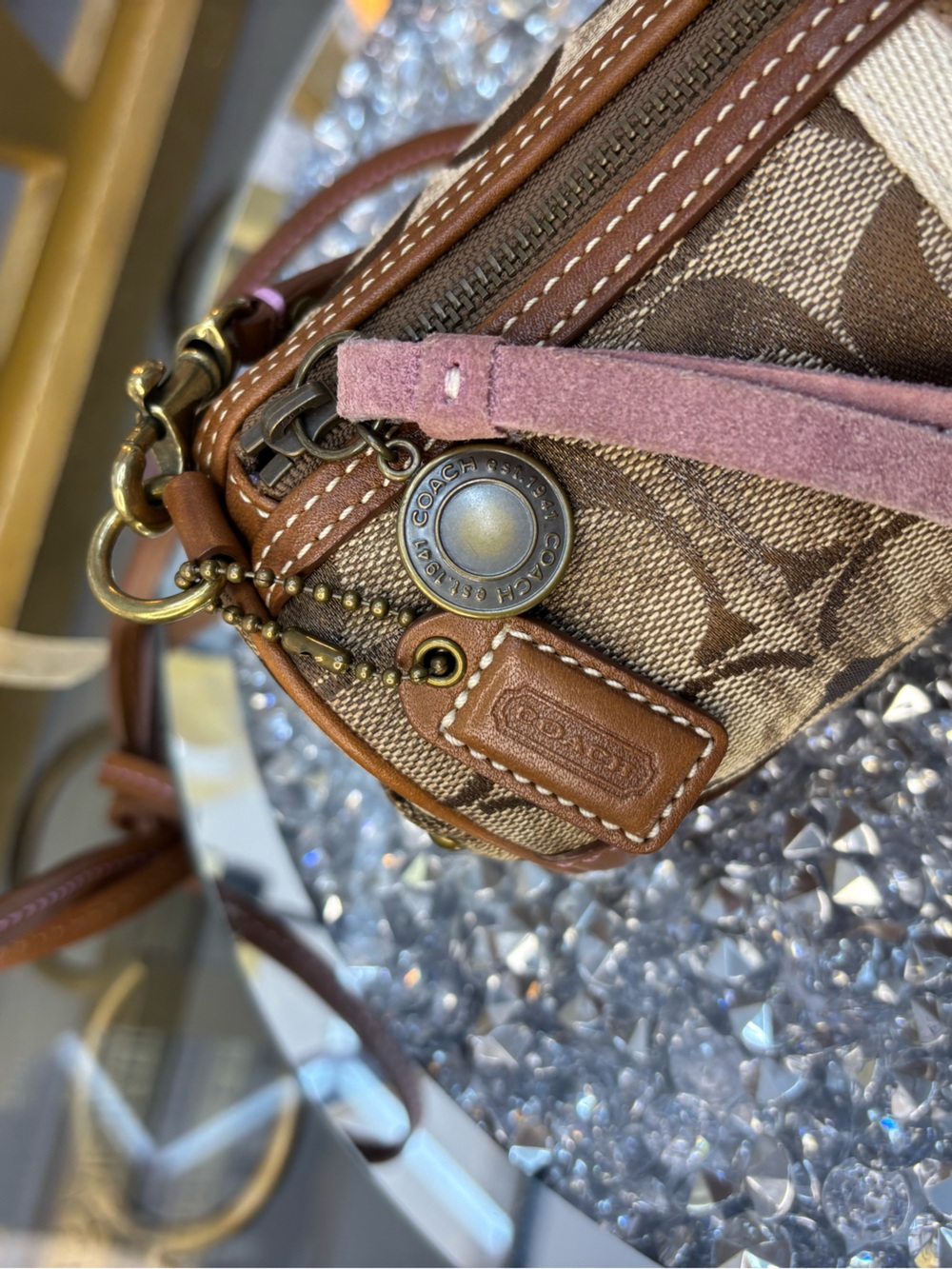 Coach Y2K vintage signature Stripe Demi Pouch EUC - Picture 14 of 16